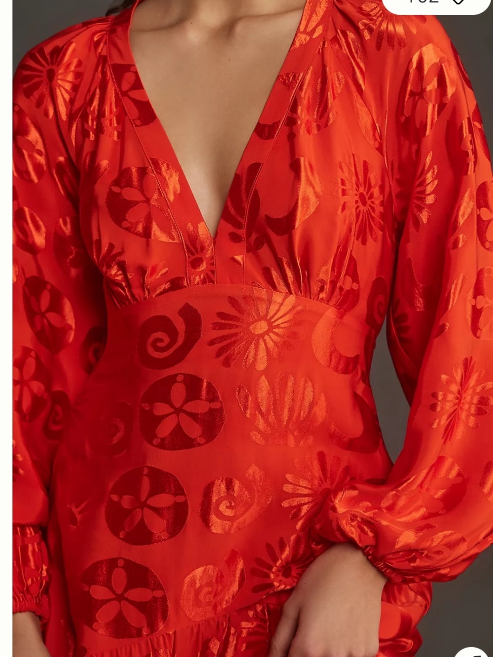 FARM RIO LONG SLEEVE JACQUARD V NECK MAXI DRESS LARGE - Picture 3 of 8